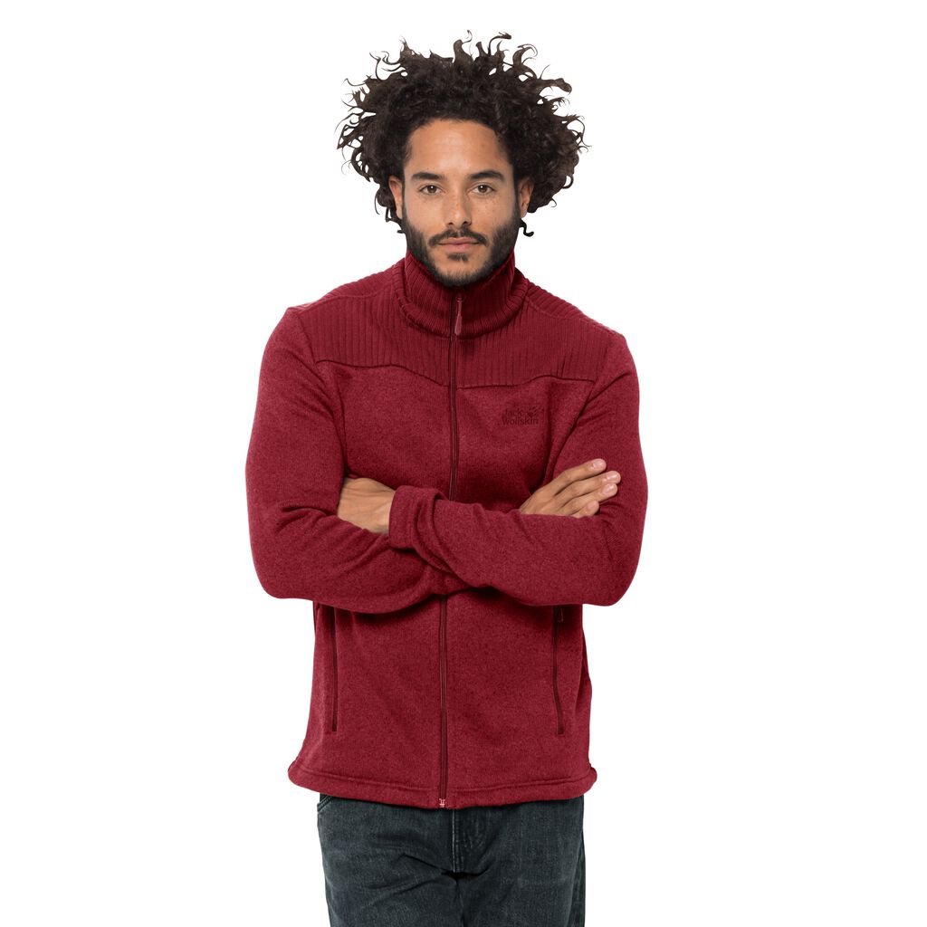 Jack Wolfskin SCANDIC fleece ζακετεσ ανδρικα βαθυ κοκκινα | GR9014970